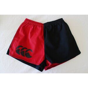 Canterbury of New Zealand Blank Red Canvas Cotton Durable Rugby Shorts Size 28